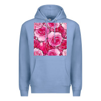 Colony Blue valentines day all dress up roses seamless pattern Premium Hoodie - BundleAndBundleShop