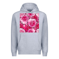Heather Grey valentines day all dress up roses seamless pattern Premium Hoodie - BundleAndBundleShop