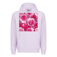 Lilac valentines day all dress up roses seamless pattern Premium Hoodie - BundleAndBundleShop