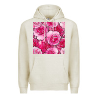 Oatmeal Heather valentines day all dress up roses seamless pattern Premium Hoodie - BundleAndBundleShop