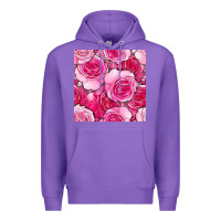 Purple valentines day all dress up roses seamless pattern Premium Hoodie - BundleAndBundleShop