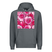 Rock valentines day all dress up roses seamless pattern Premium Hoodie - BundleAndBundleShop
