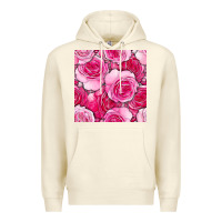 Sandshell valentines day all dress up roses seamless pattern Premium Hoodie - BundleAndBundleShop
