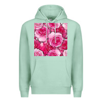 Seafoam valentines day all dress up roses seamless pattern Premium Hoodie - BundleAndBundleShop