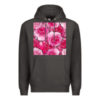 Smoke valentines day all dress up roses seamless pattern Premium Hoodie - BundleAndBundleShop