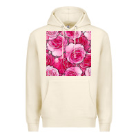 Tofu valentines day all dress up roses seamless pattern Premium Hoodie - BundleAndBundleShop