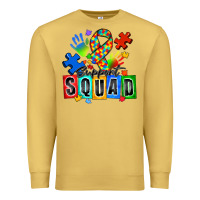Antique Gold support squad autism Premium Sweatshirt - Zillion Design Studio