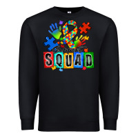 Black support squad autism Premium Sweatshirt - Zillion Design Studio