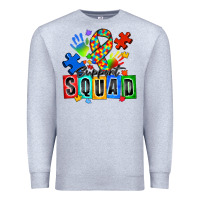 Heather Grey support squad autism Premium Sweatshirt - Zillion Design Studio
