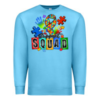 Ocean Blue support squad autism Premium Sweatshirt - Zillion Design Studio