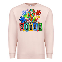 Pale Pink support squad autism Premium Sweatshirt - Zillion Design Studio