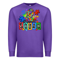 Purple support squad autism Premium Sweatshirt - Zillion Design Studio