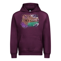 Mauve Wine Leopard, Cowhide, Wood Pattern Frame Urban Hoodie - Bettercallsaul