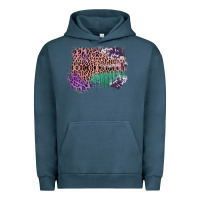 Pigment Midnight Navy Leopard, Cowhide, Wood Pattern Frame Urban Hoodie - Bettercallsaul