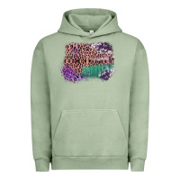 Pigment Oil Green Leopard, Cowhide, Wood Pattern Frame Urban Hoodie - Bettercallsaul