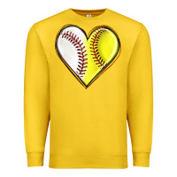 Lemon baseball and softball heart Premium Sweatshirt - texasbilliewilder