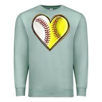 Seafoam baseball and softball heart Premium Sweatshirt - texasbilliewilder