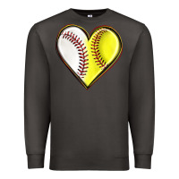 Smoke baseball and softball heart Premium Sweatshirt - texasbilliewilder