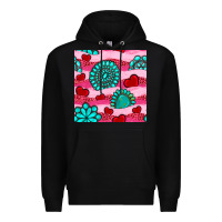 Black valentines day turquoise gemstone  and hearts Premium Hoodie - BundleAndBundleShop
