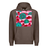 Coffee valentines day turquoise gemstone  and hearts Premium Hoodie - BundleAndBundleShop