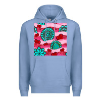 Colony Blue valentines day turquoise gemstone  and hearts Premium Hoodie - BundleAndBundleShop