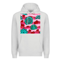Dove Grey valentines day turquoise gemstone  and hearts Premium Hoodie - BundleAndBundleShop