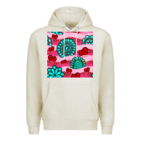 Oatmeal Heather valentines day turquoise gemstone  and hearts Premium Hoodie - BundleAndBundleShop
