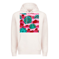 Pale Pink valentines day turquoise gemstone  and hearts Premium Hoodie - BundleAndBundleShop