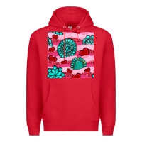 Red valentines day turquoise gemstone  and hearts Premium Hoodie - BundleAndBundleShop