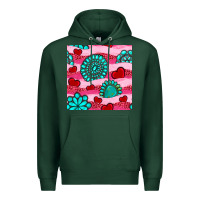 Sports Green valentines day turquoise gemstone  and hearts Premium Hoodie - BundleAndBundleShop