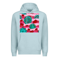 Blue Mist valentines day turquoise gemstone  and hearts Premium Hoodie - BundleAndBundleShop