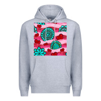 Heather Grey valentines day turquoise gemstone  and hearts Premium Hoodie - BundleAndBundleShop