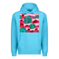 Ocean Blue valentines day turquoise gemstone  and hearts Premium Hoodie - BundleAndBundleShop