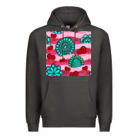 Smoke valentines day turquoise gemstone  and hearts Premium Hoodie - BundleAndBundleShop