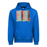 Cobalt Sunflower Leopard Jute Pattern Brushstrokes Urban Hoodie - Bettercallsaul