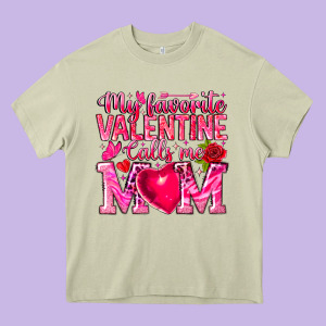My Favorite Valentine Calls Me Heavy Core Tee Designed By Cowhidedigitalart