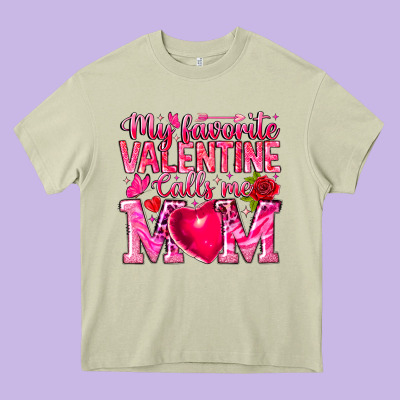 My Favorite Valentine Calls Me Heavy Core Tee Designed By Cowhidedigitalart