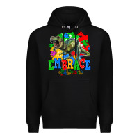 Black embrace difference Premium Hoodie - AdoDesignShop
