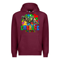 Burgundy embrace difference Premium Hoodie - AdoDesignShop