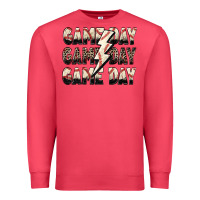 Cardinal game day game day baseball lightning bolt Premium Sweatshirt - Zillion Design Studio
