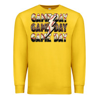 Lemon game day game day baseball lightning bolt Premium Sweatshirt - Zillion Design Studio