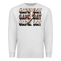 Oatmeal Heather game day game day baseball lightning bolt Premium Sweatshirt - Zillion Design Studio
