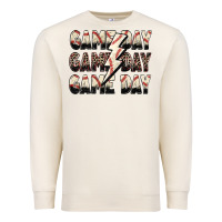 Sandshell game day game day baseball lightning bolt Premium Sweatshirt - Zillion Design Studio