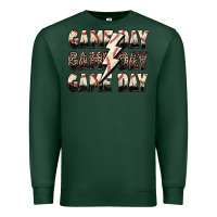 Sports Green game day game day baseball lightning bolt Premium Sweatshirt - Zillion Design Studio