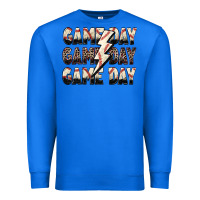 True Royal game day game day baseball lightning bolt Premium Sweatshirt - Zillion Design Studio