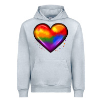 Heather Grey pride heart Urban Hoodie - JahusDesignShop