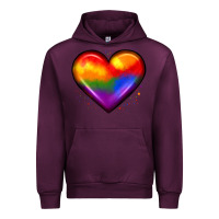 Mauve Wine pride heart Urban Hoodie - JahusDesignShop