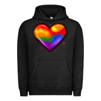 Pigment Black pride heart Urban Hoodie - JahusDesignShop