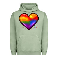 Pigment Oil Green pride heart Urban Hoodie - JahusDesignShop