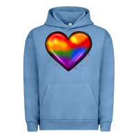 Pigment Pebble Blue pride heart Urban Hoodie - JahusDesignShop